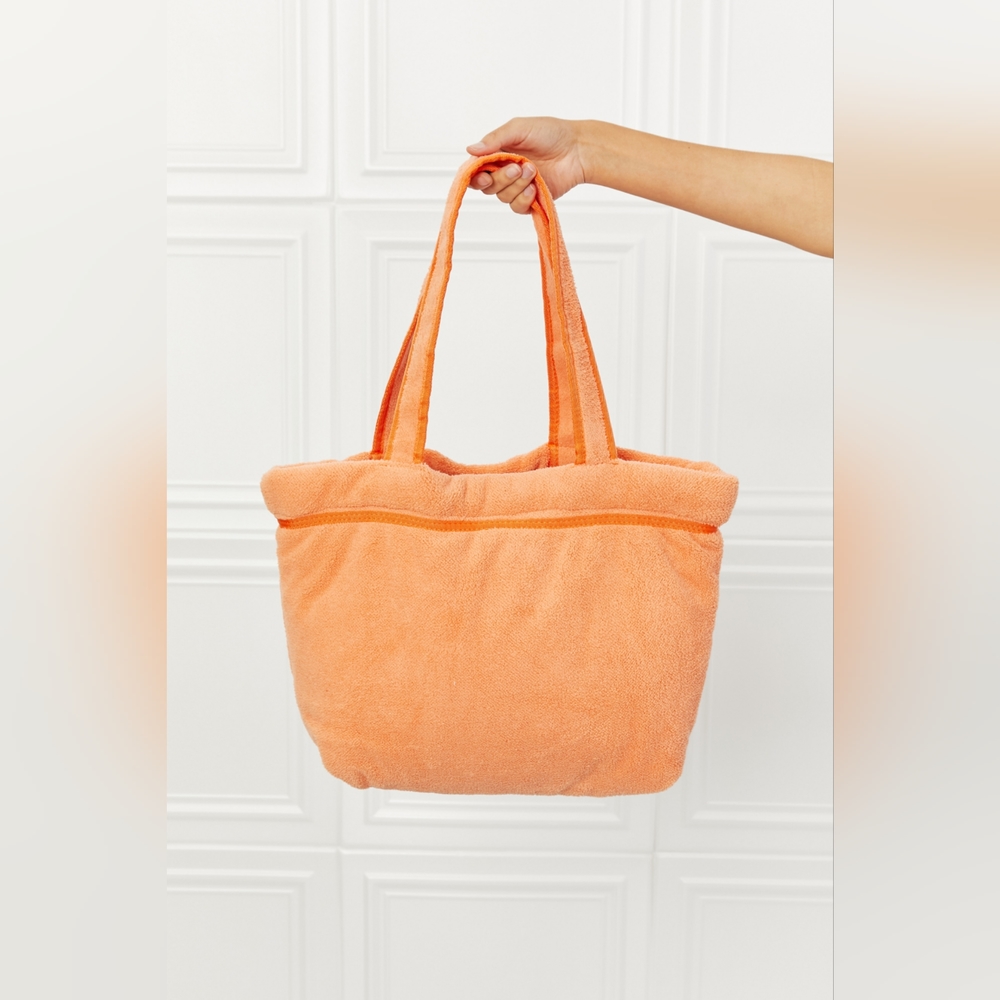 Fame Found My Paradise Orange Trendy Spacious Tote Bag - Picture 2 of 4